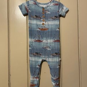Posh peanut Skip Henley pant romper